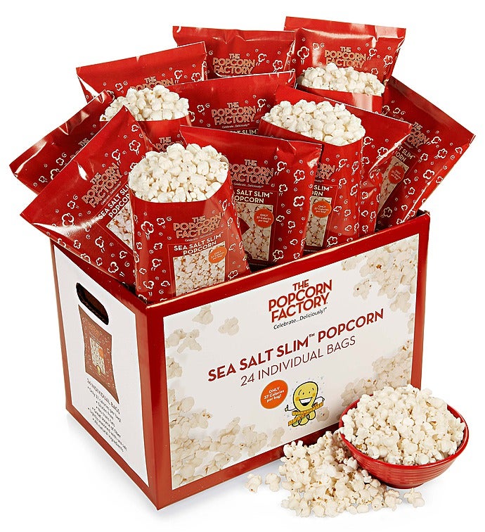The Popcorn Factory Sea Salt Slim Popcorn 24pk