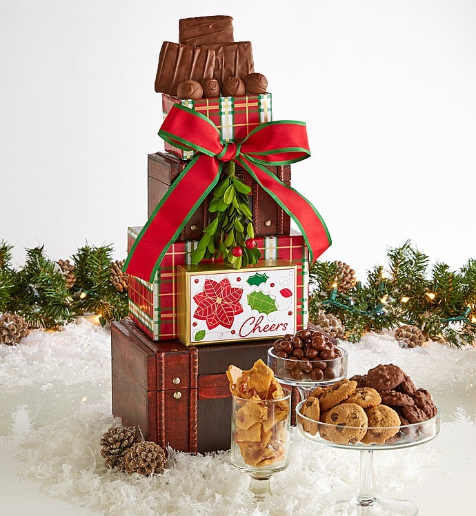 Holiday Treasures Trunk Gift Tower
