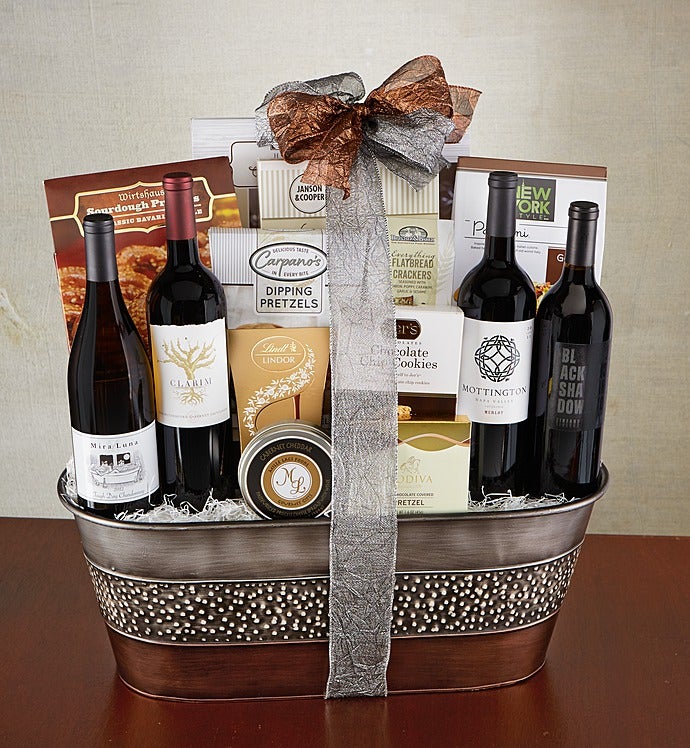 Opulent Wine & Gourmet Gift Basket