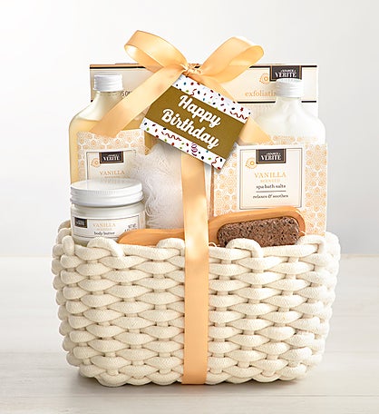 Happy Birthday! Vanilla Bliss Relaxing Spa Basket