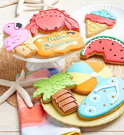 Summer Artisan Iced Cookies