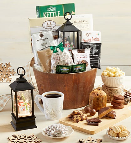 Holiday Greetings Wooden Bin