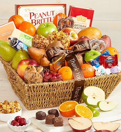 Thank You Fruit & Sweets Gift Basket
