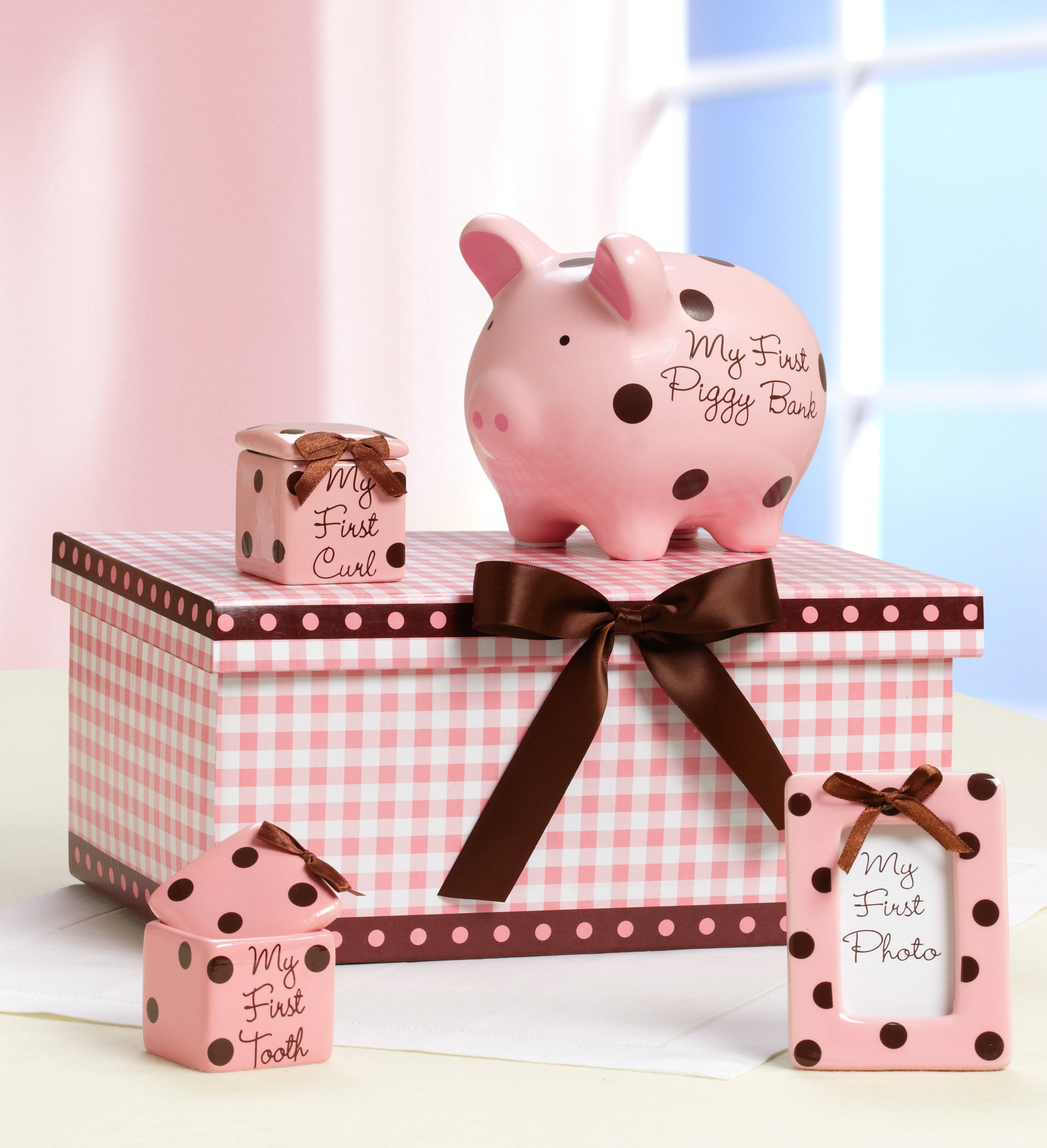 Classic Pink Baby's Firsts Keepsakes Set
