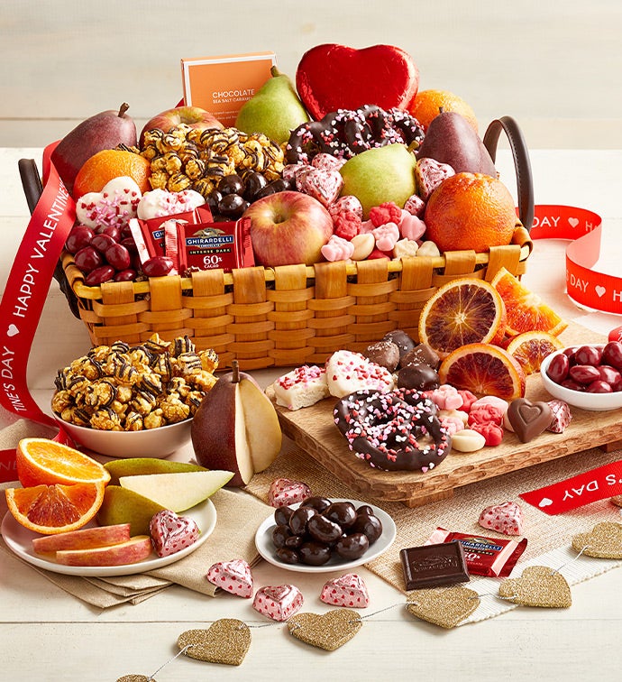 Valentine's Day Fruit & Sweets Basket