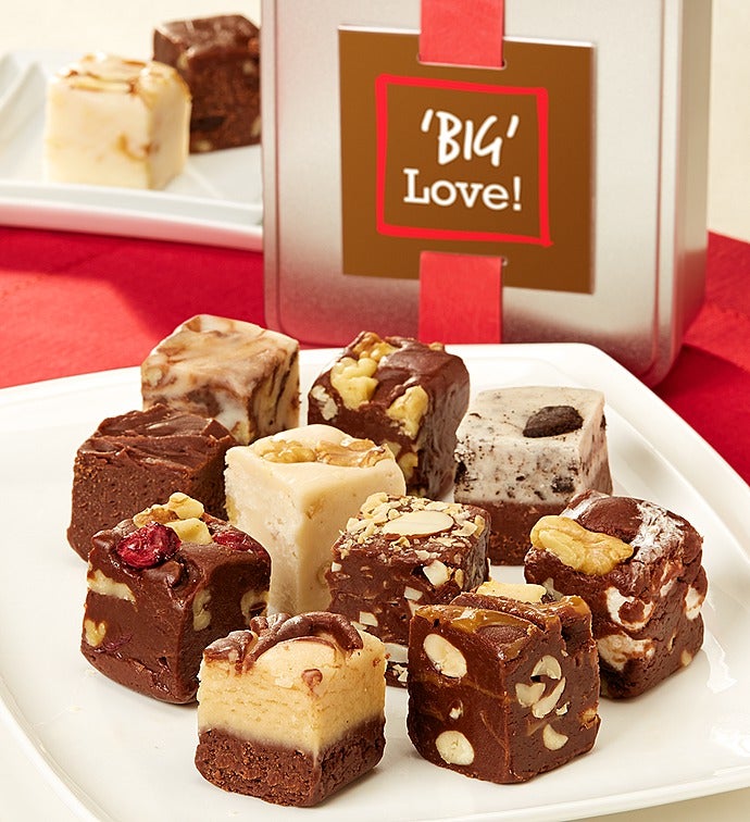 BIG Love! Valentines Gourmet Fudge Tin