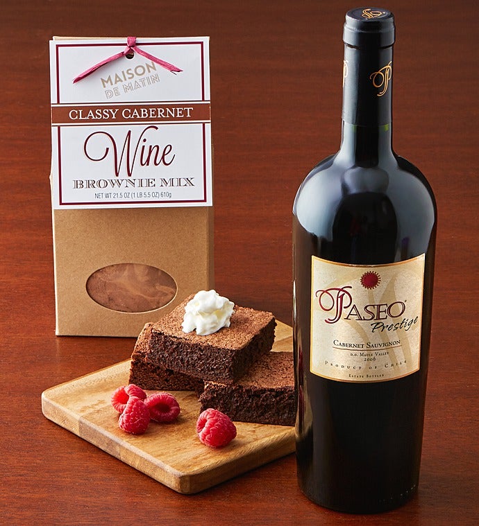 Decadent Wine Brownies & Red Wine