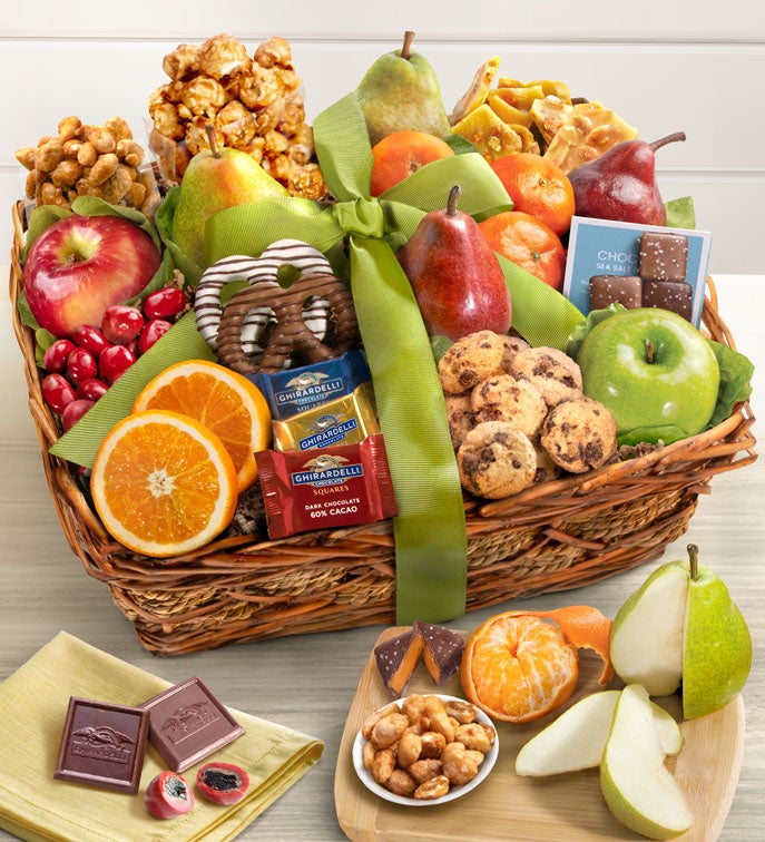 Distinctive Fruit & Sweets Gift Basket