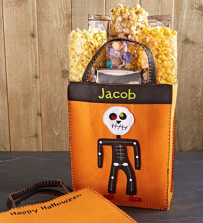 Personalized Skelly Skeleton Bag with Goodies