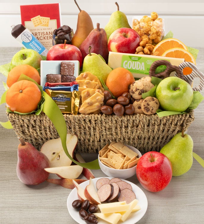 Distinctive Fruit Basket &amp; Sweets Gift Grande