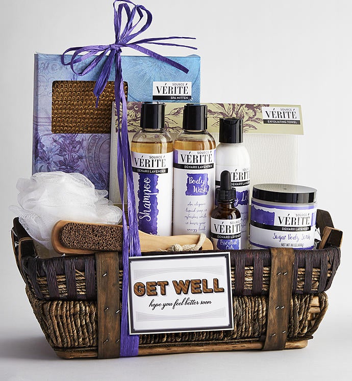 Feel Better Soon Denarii Lavender Spa Gift Basket