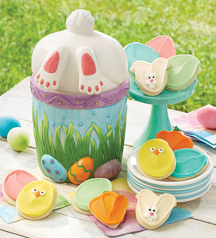 Cheryl's Bunny Jar with Frosted Cut Out Cookies