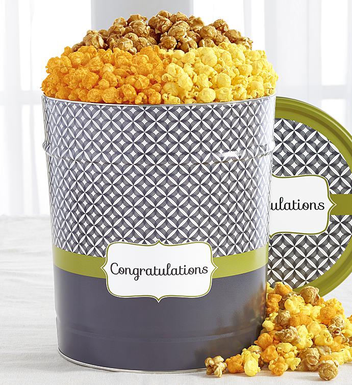 Popcorn Factory Simply Stated Congrats 3 Way Tin