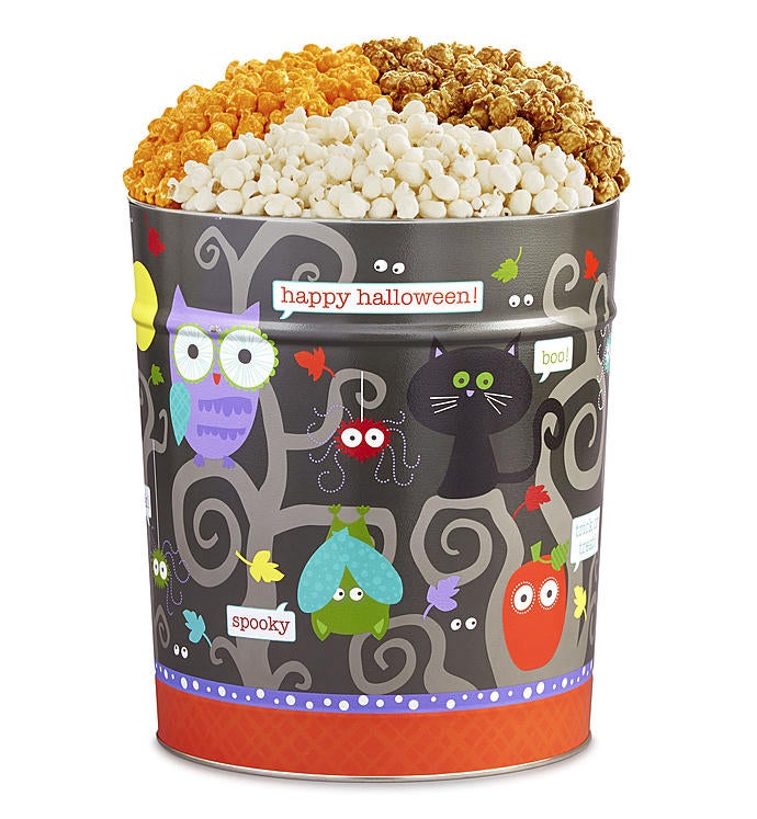 Popcorn Factory 3.5G Halloween Owl Tin 3 Flavor