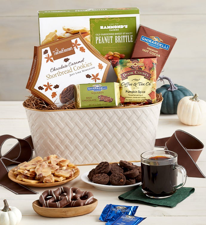 Amazon.com : Dulcet Gift Baskets Gourmet Bakery Treats Gift Basket features  All-Natural Pumpkin Bread Ideal for Thanksgiving and Halloween Holidays-Gift  to Family, Friends, Parents or Corporate Clients. : Gourmet Baked Goods  Gifts :