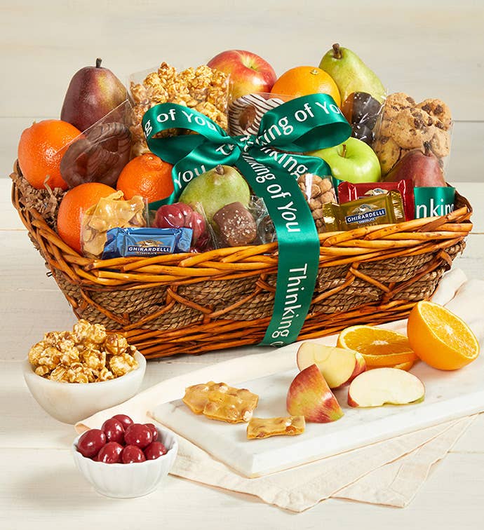 Thinking Of You Fruit & Sweets Gift Basket LGE
