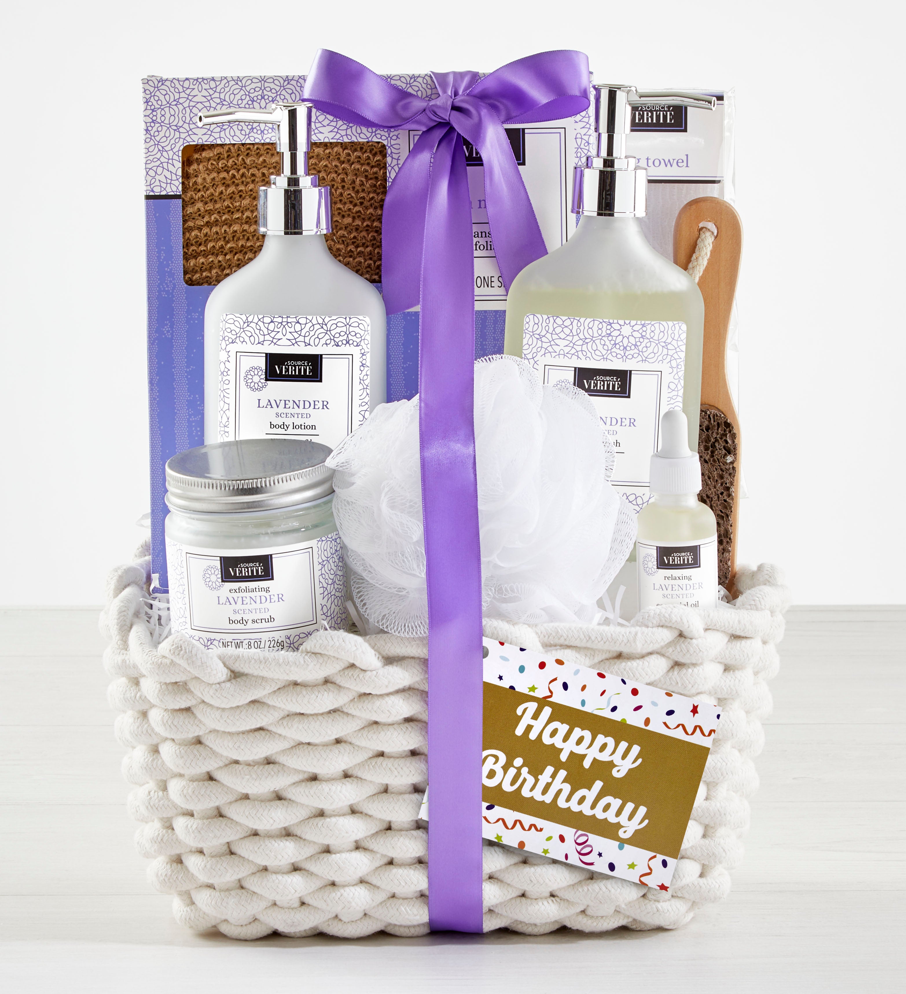 Happy Birthday! Denarii Lavender Deluxe Spa Basket