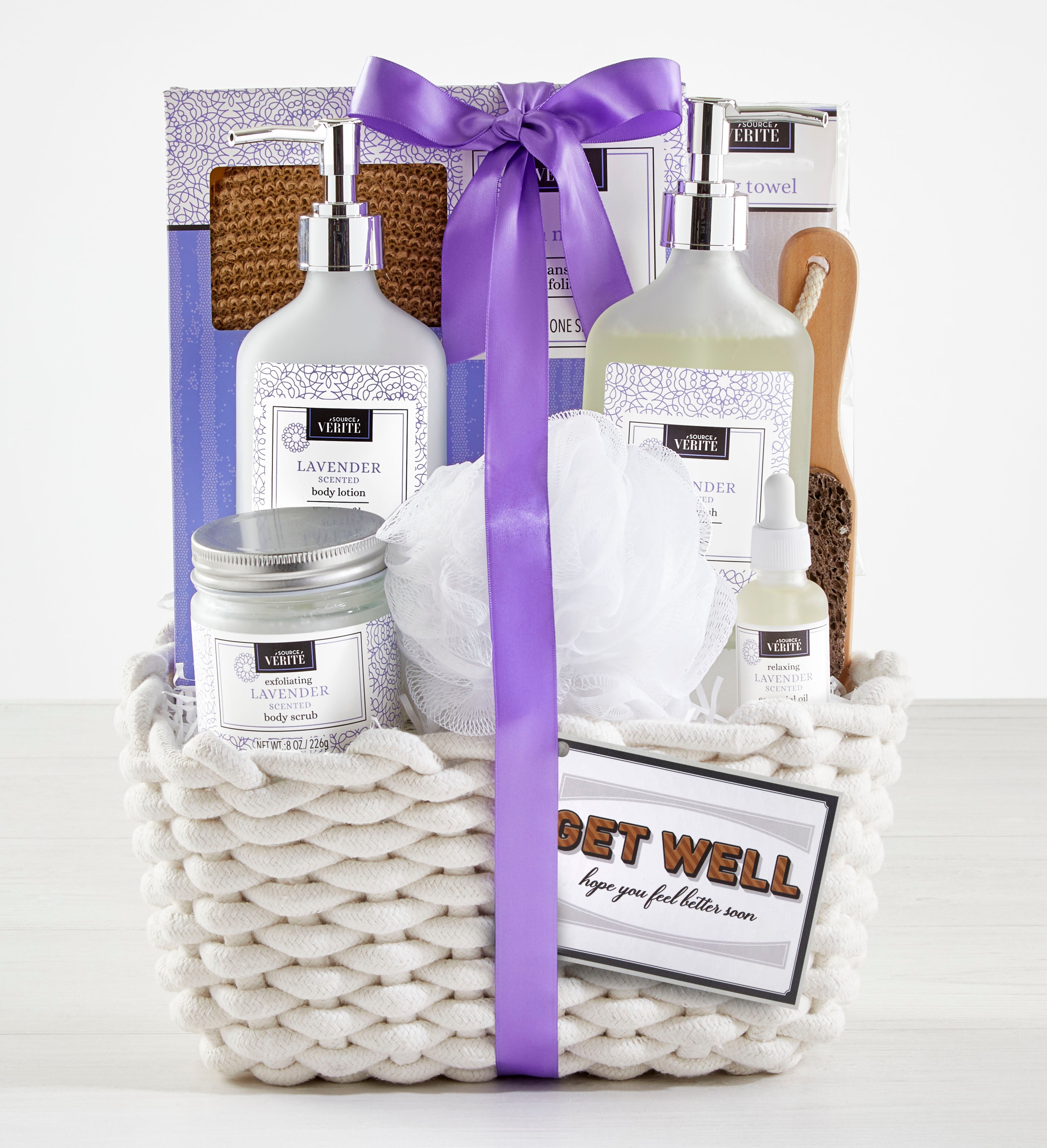 Feel Better Soon Denarii Lavender Spa Gift Basket