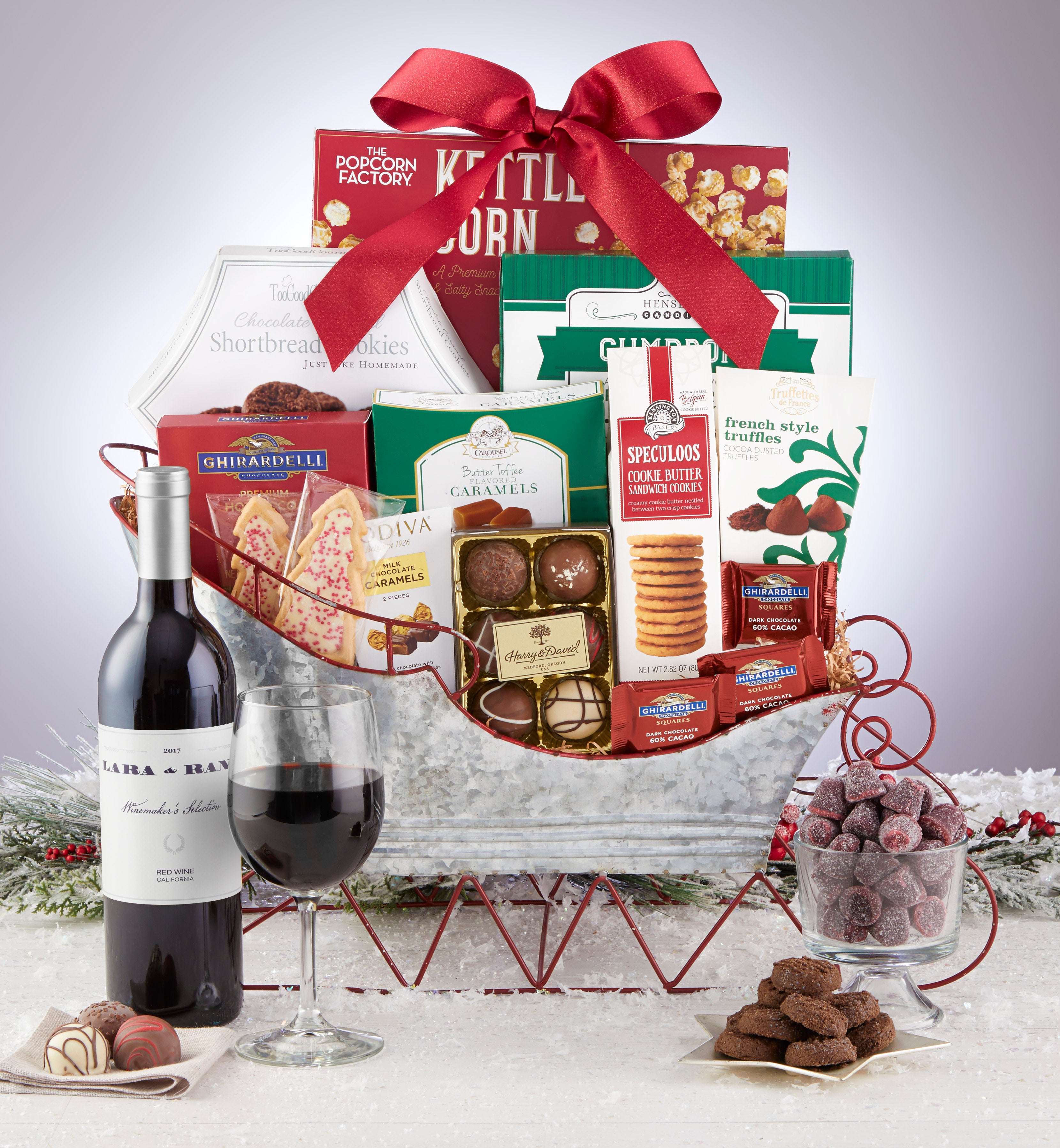 Holiday Sleigh Sweet Delivery with Wine