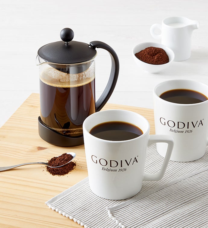 Godiva Coffee French Press Gift Set   Large
