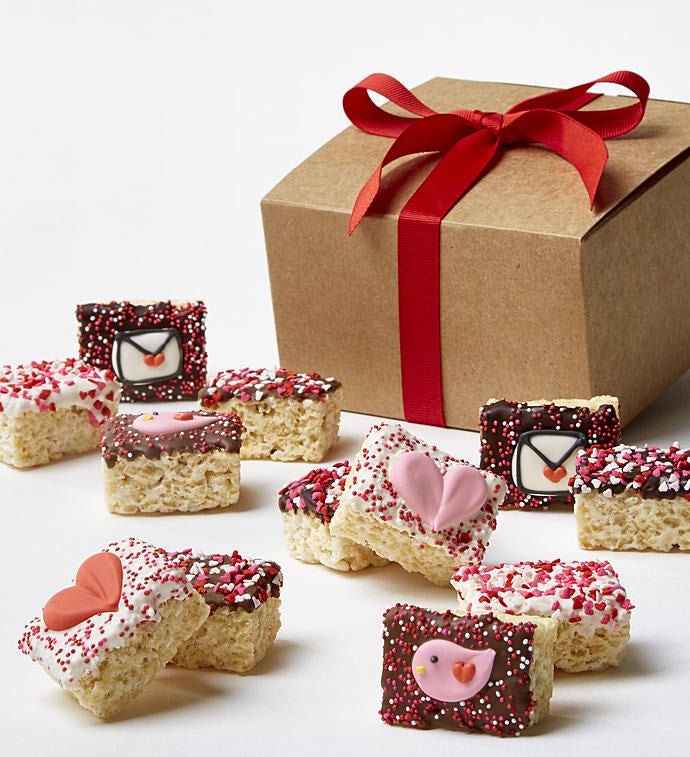 Happy Valentines Day Hand Dipped Crispy Rice Bites