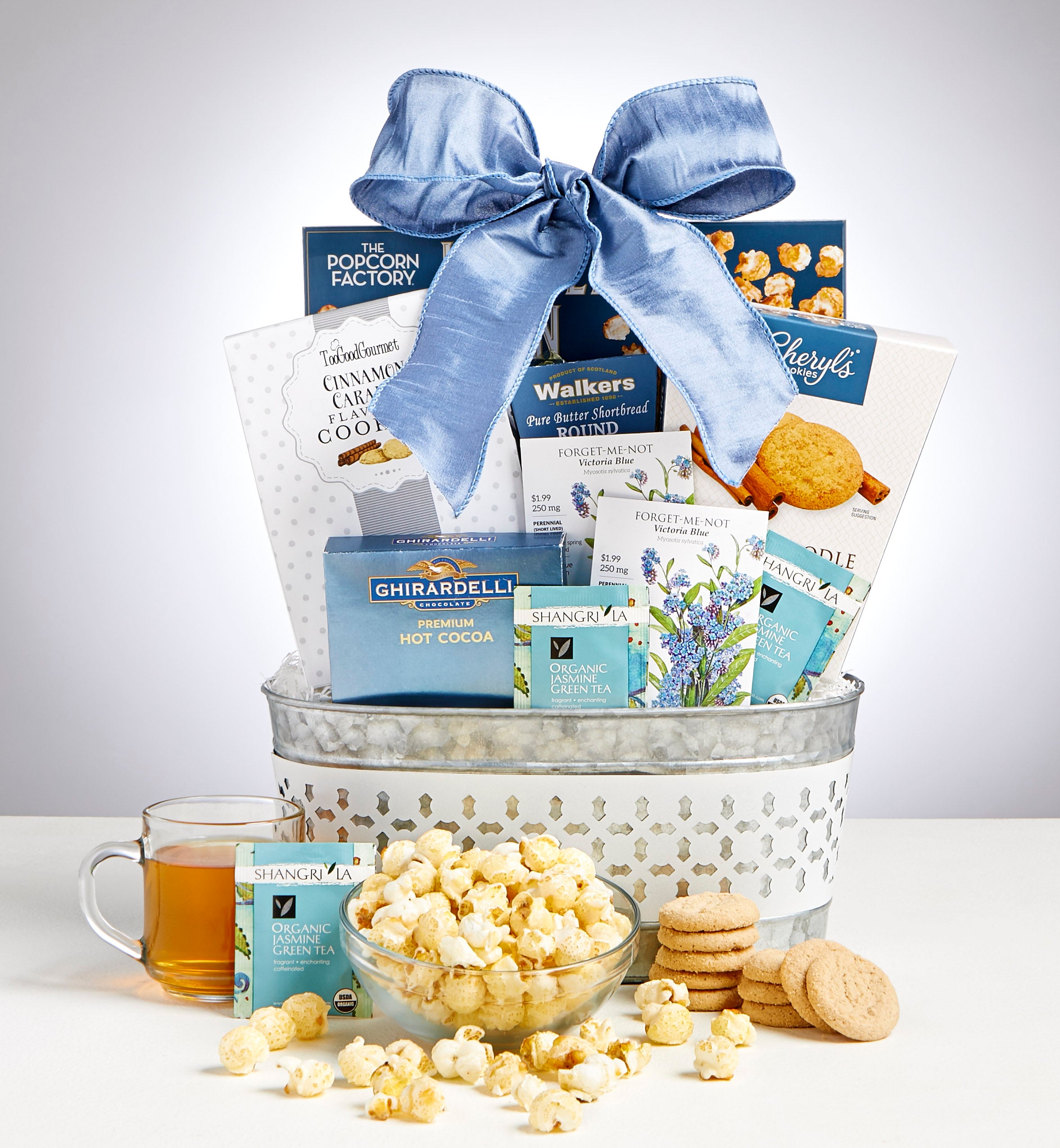 Peaceful Reflection Sympathy Basket with Flower Seeds
