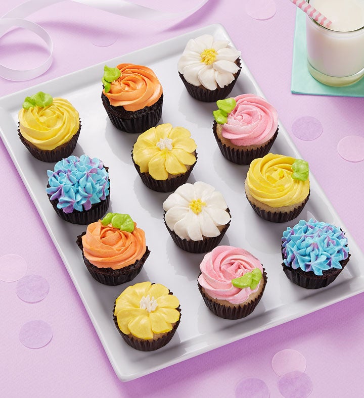 Lovely Flowers Mini Artisan Cupcakes