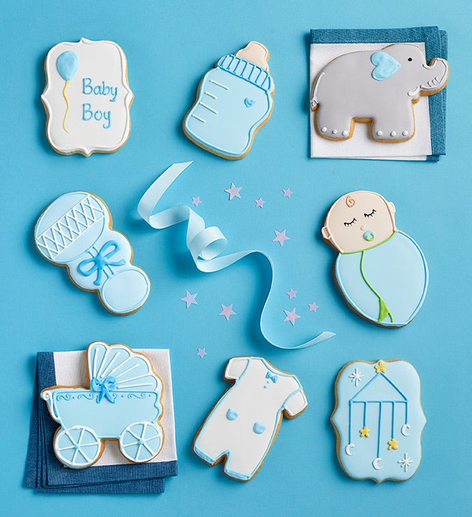 Welcome Baby Boy! Artisan Iced Cookies