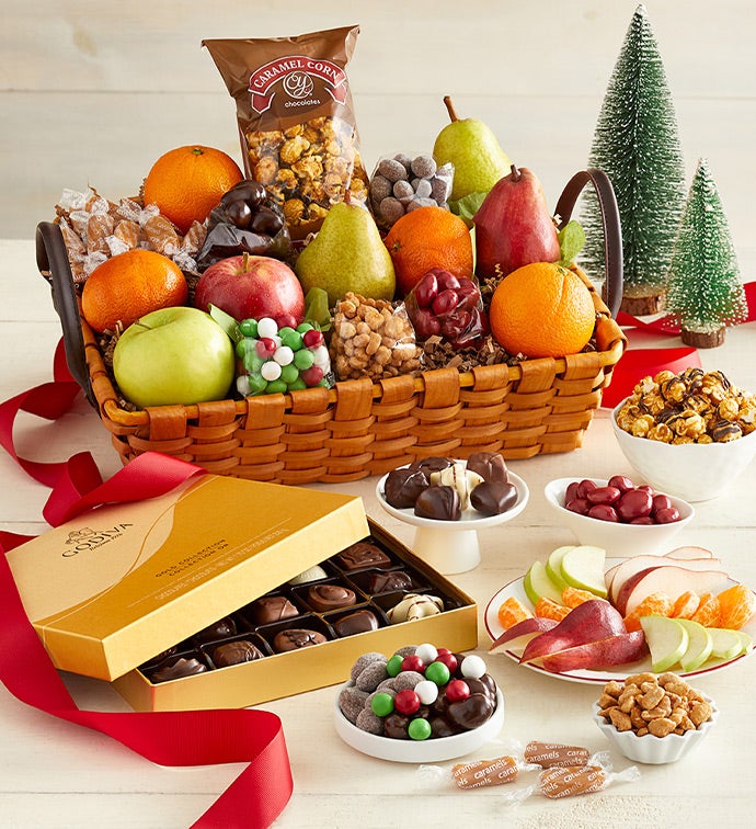 Exclusive Godiva, Fruit, & Sweets Holiday Basket