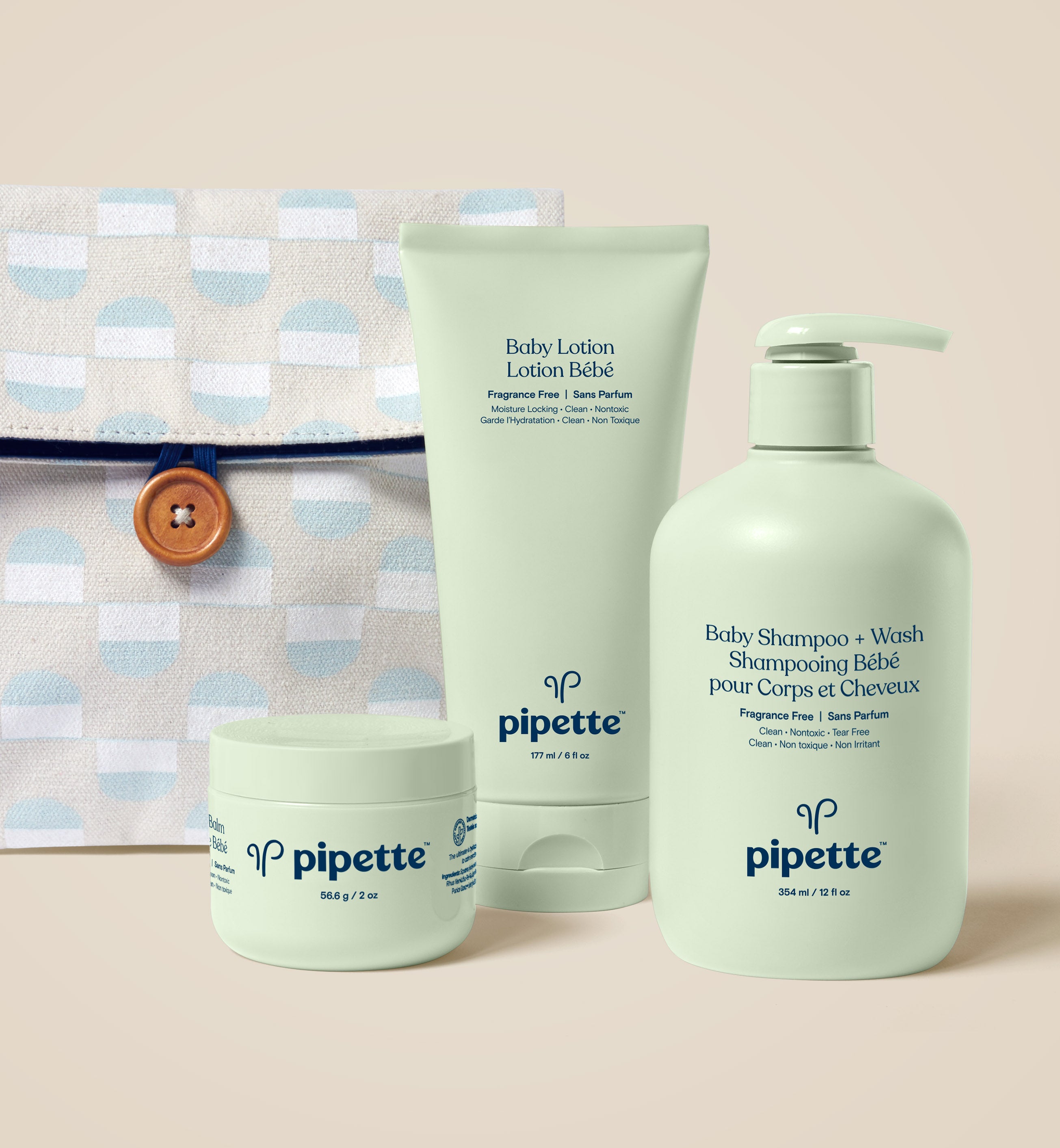Pipette Baby Trio Keepsake Box & Travel Bag
