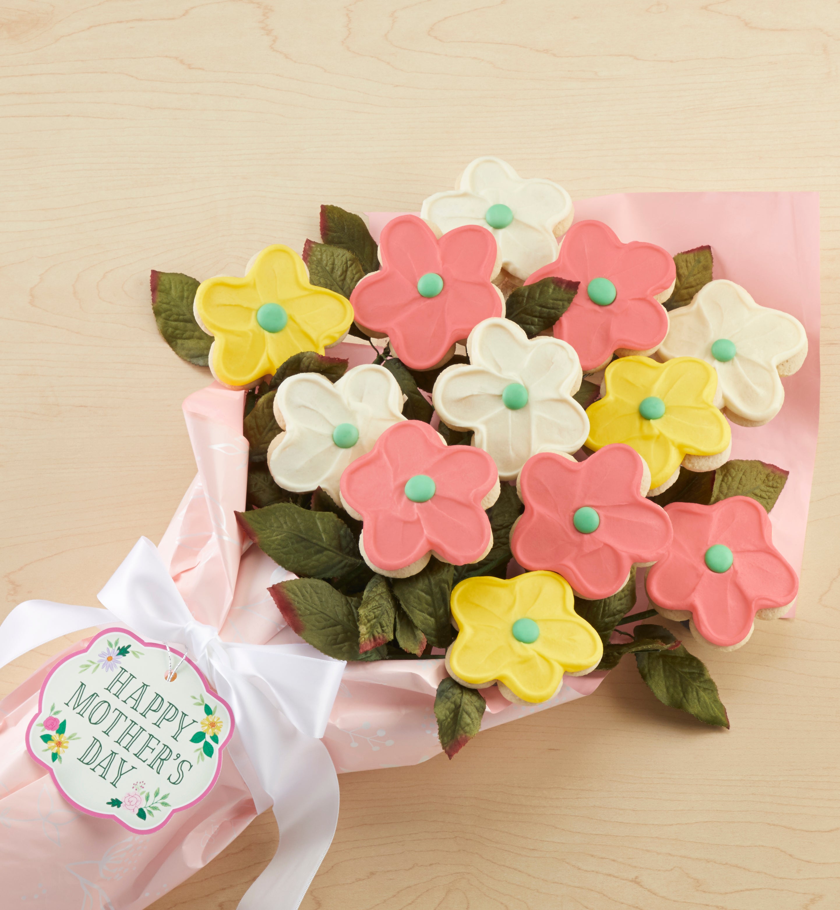Cheryl's Buttercream Frosted Long Stemmed Cookie Flowers