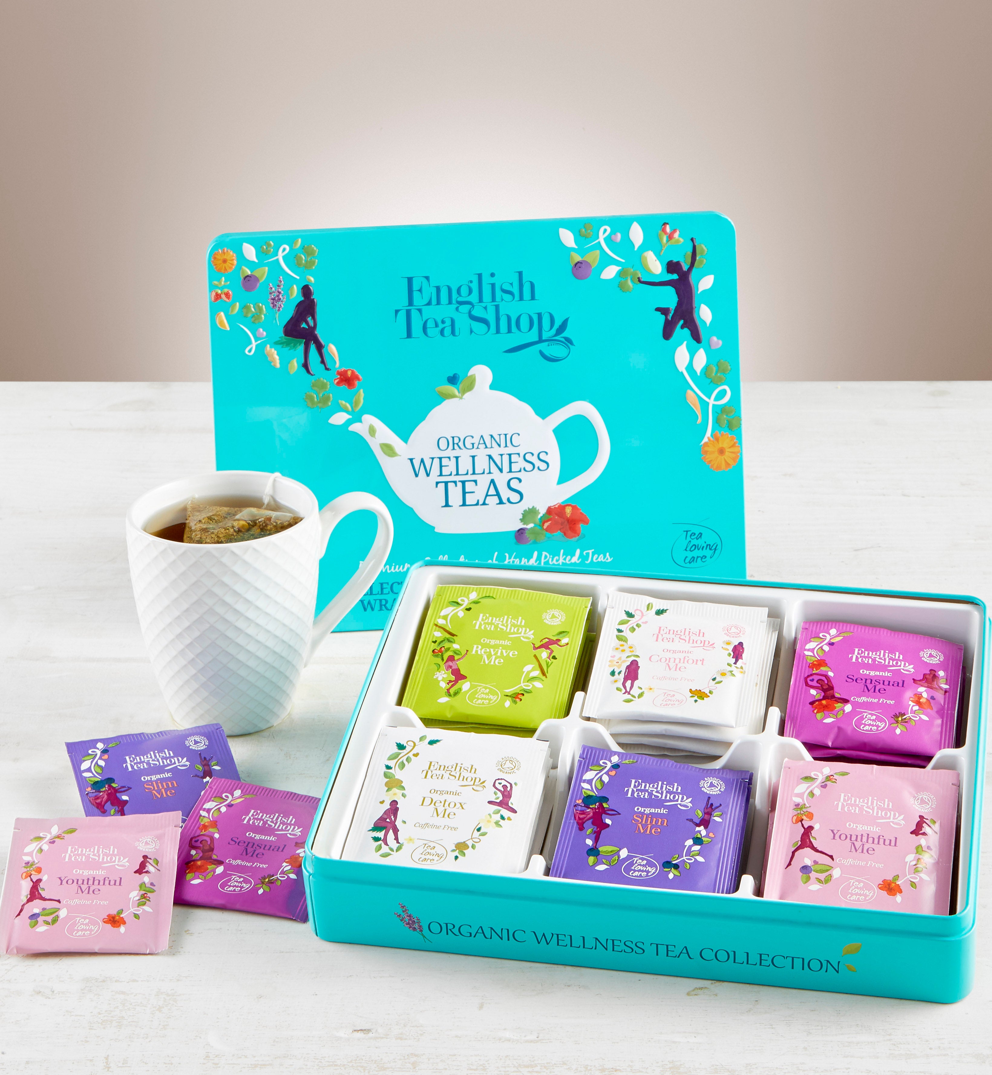 English Tea Shop Organic Wellness Tea Tin, english tea shop 
