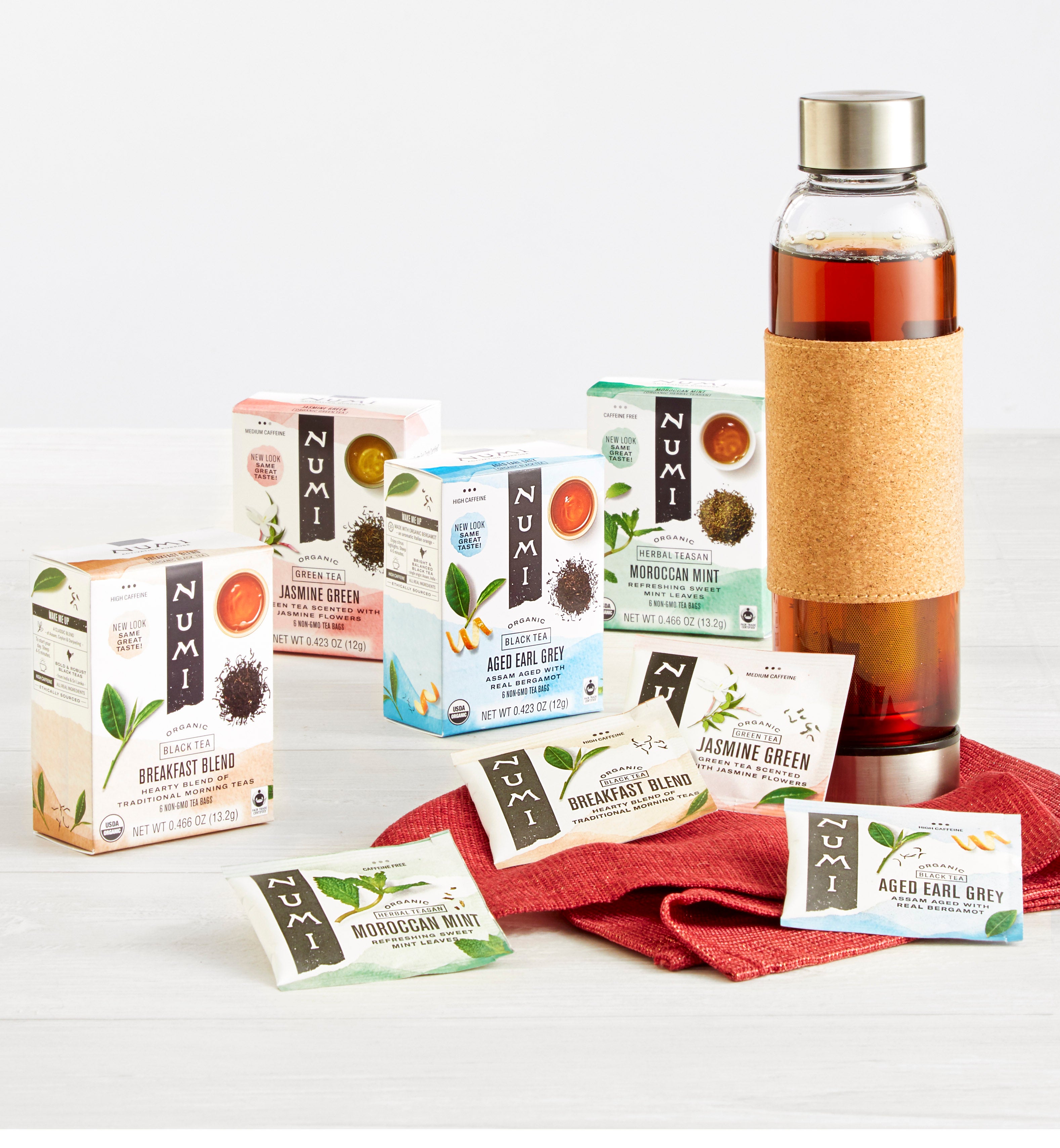 Organic Numi Tea Infuser Bottle Gift Set