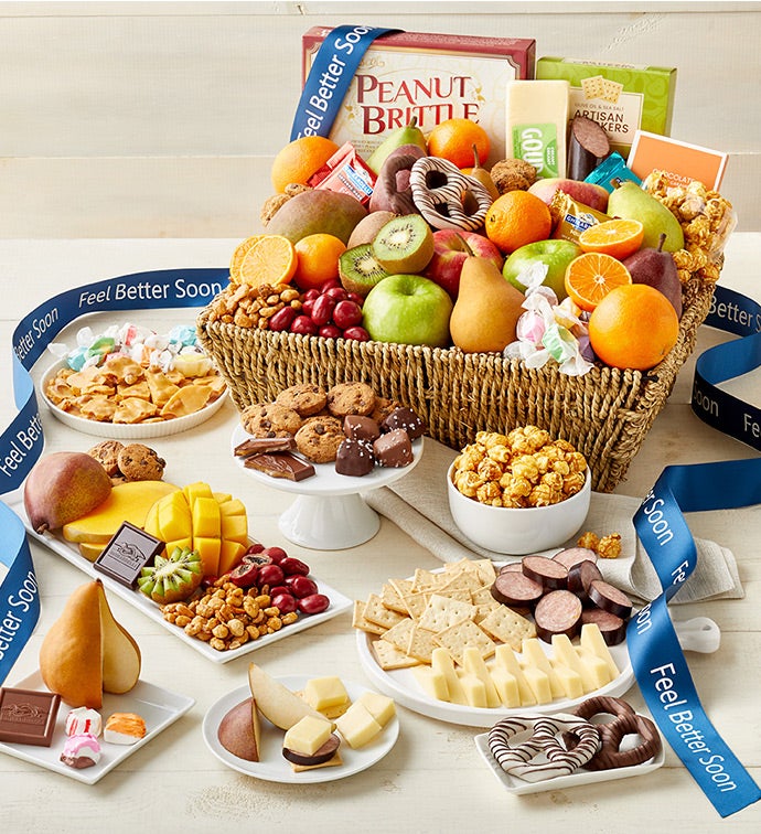 Feel Better Fruit & Sweets Gift Basket Grande