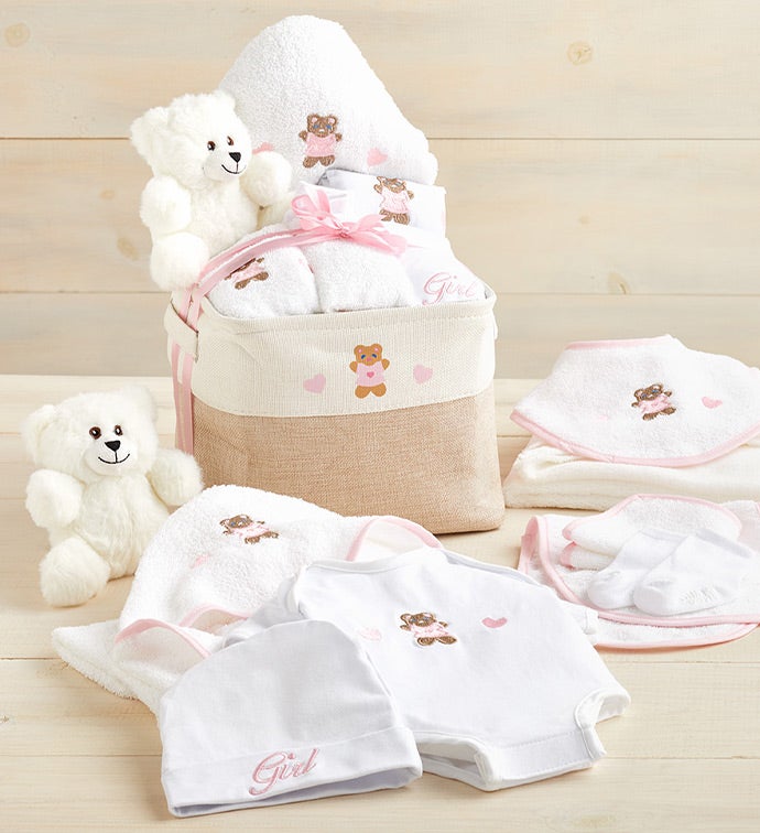 Newborn Girl Comfy Baby Gift Basket