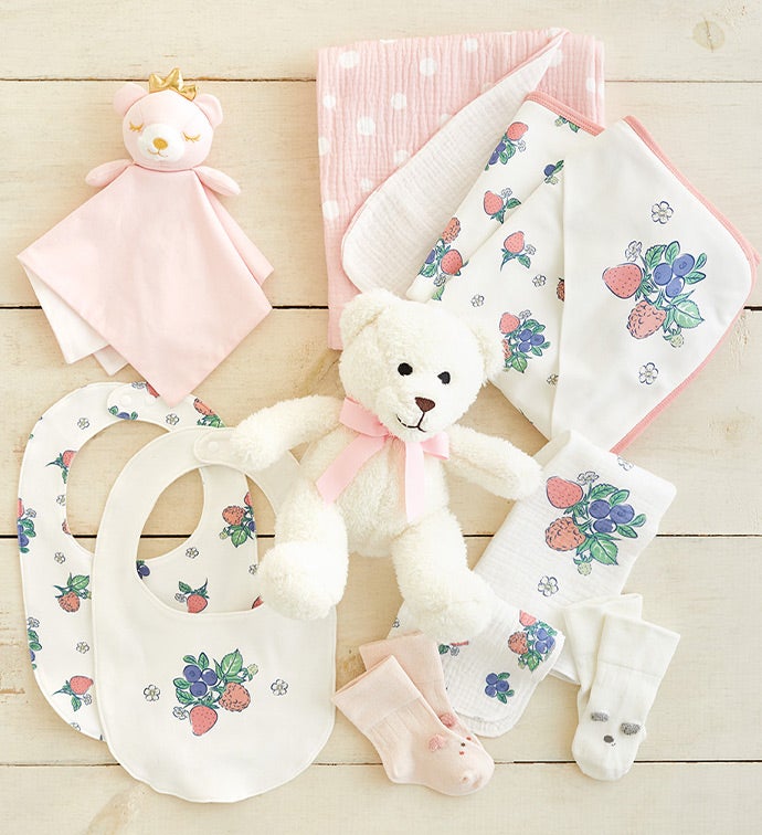 Newborn Girl Comfy Baby Gift Basket