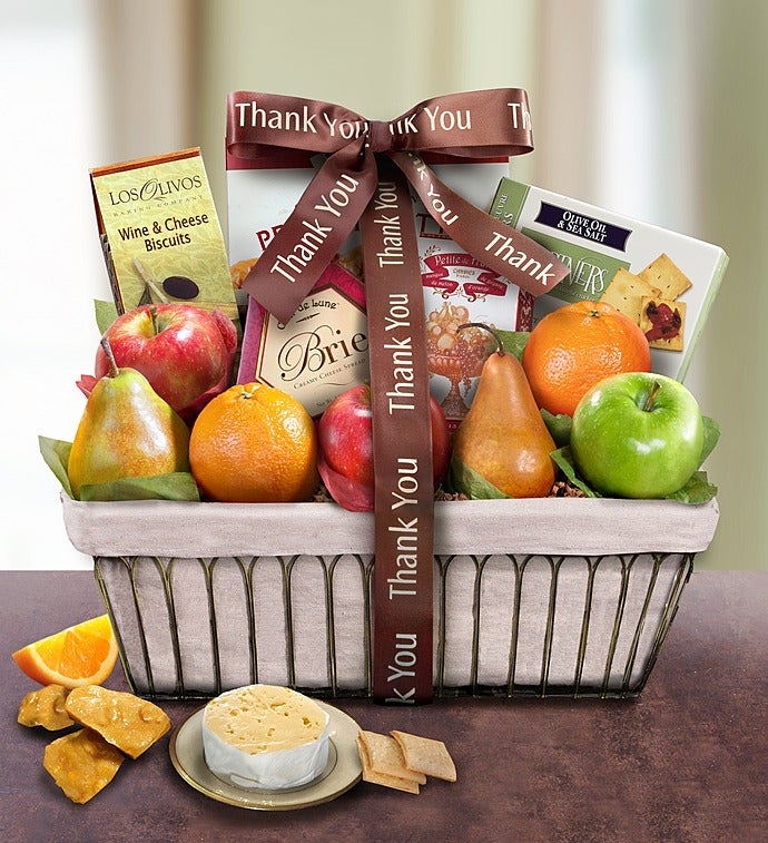 Thank You Parisian Terrace Fruit Gift Basket