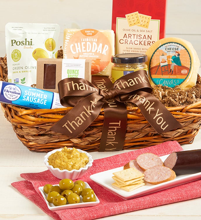 Thank You Epicurean Meat &amp; Cheese Gift Basket