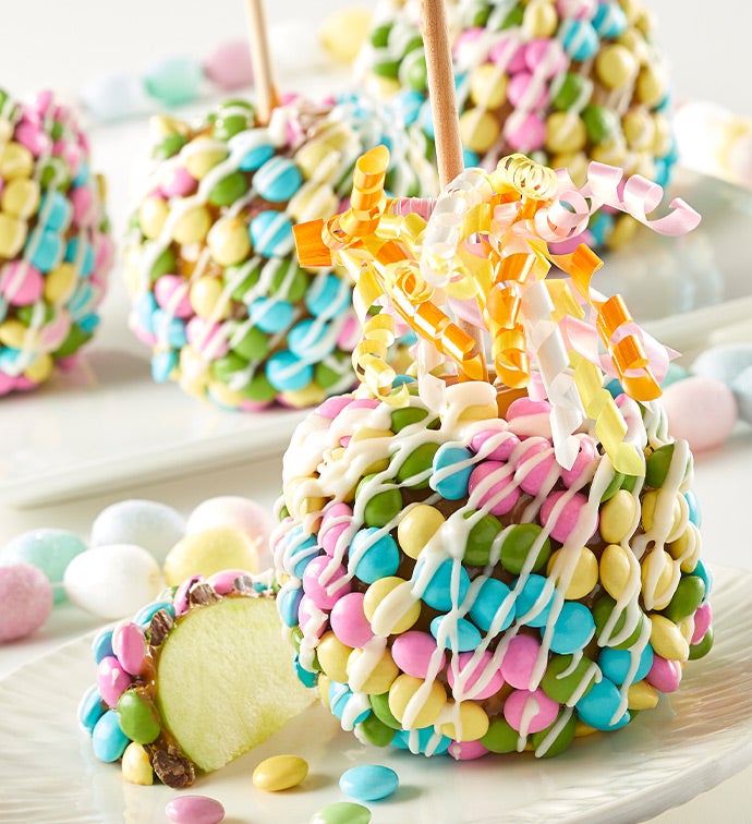 Happy Easter Caramel Apple with Candies