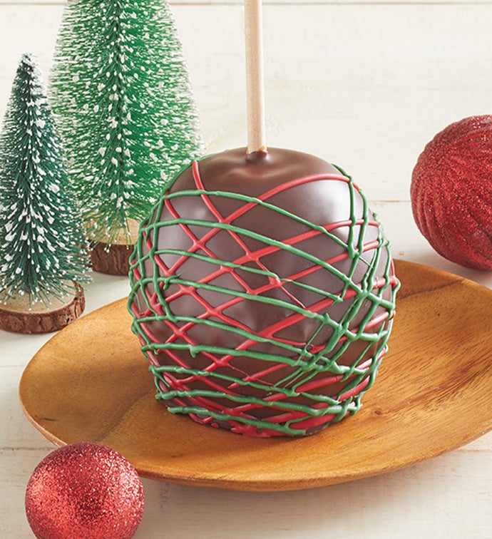 Deck the Halls Holiday Caramel Apples 