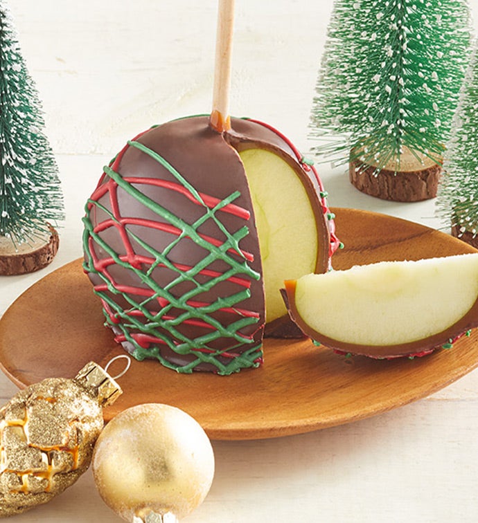 Deck the Halls Holiday Caramel Apples 