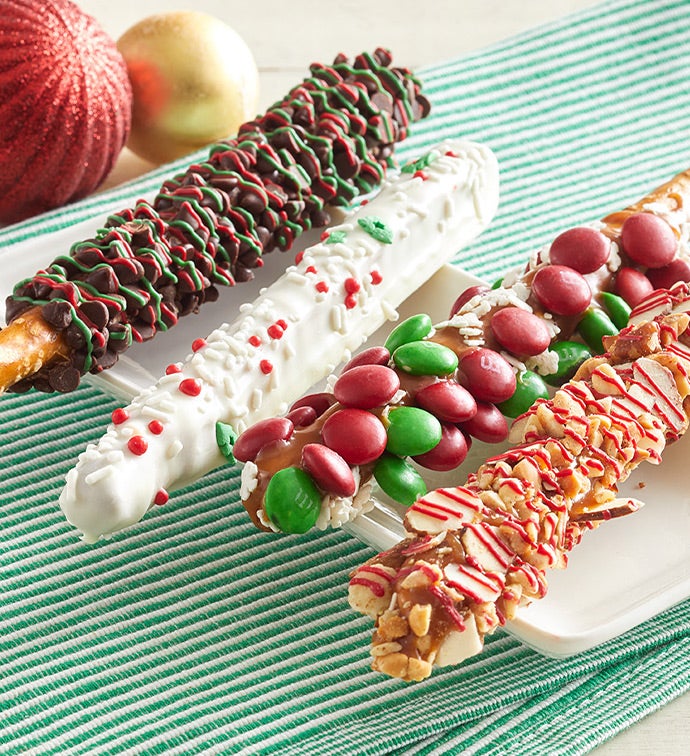 Festive Holiday Caramel Pretzels