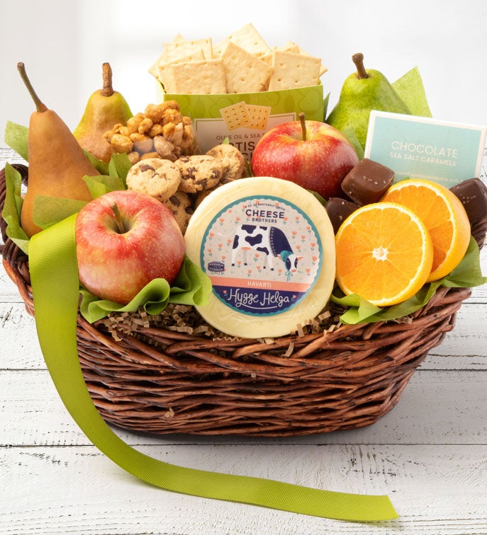 Harvest Gathering® Gourmet Fruit & Cheese Basket
