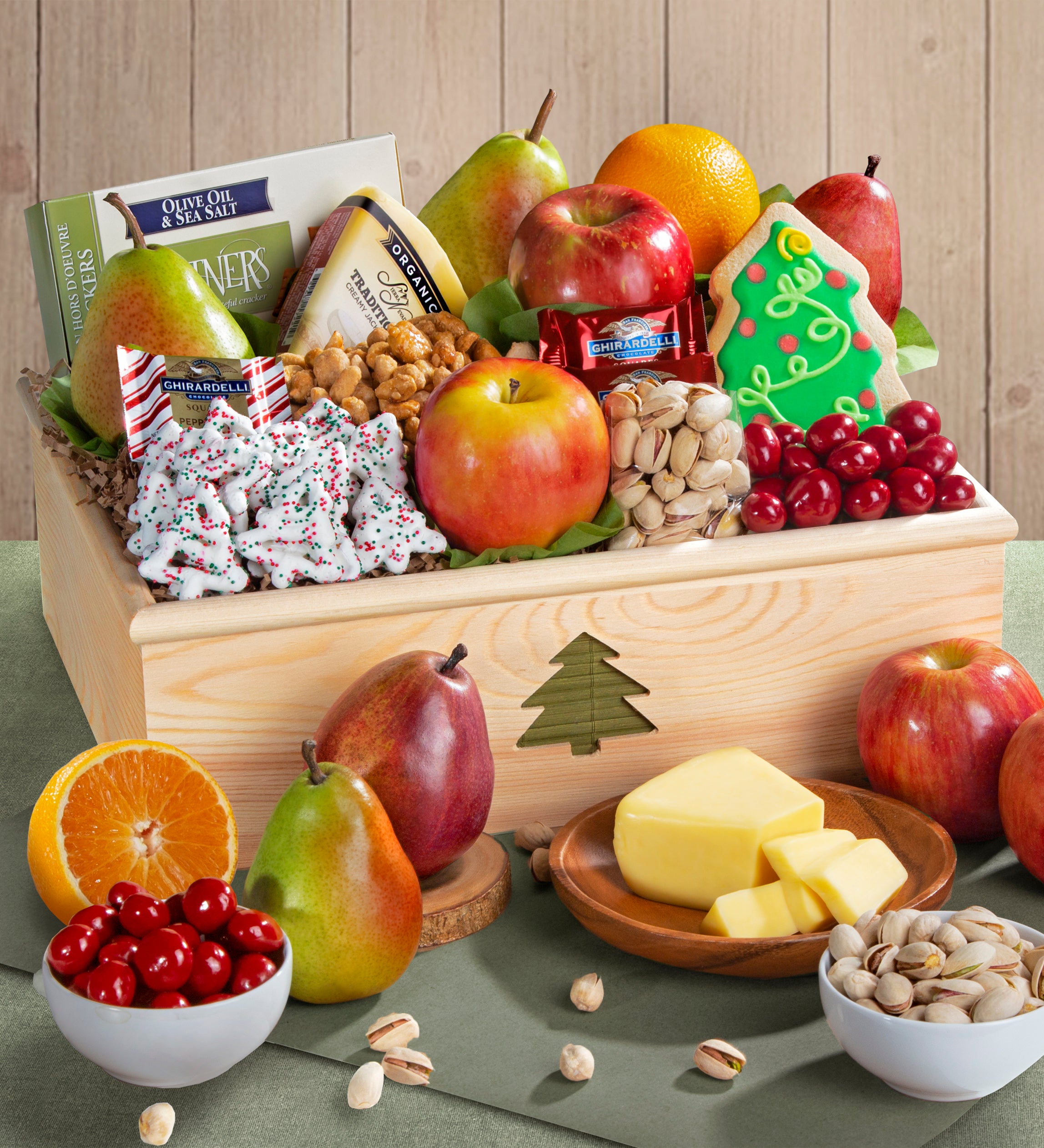 Holiday Tree Fruit & Sweets Crate
