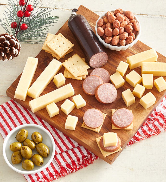 Holiday Meat & Cheese Gift Basket